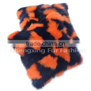 CX-D-33E Real Fox Fur Decorative Throw Pillow Case Plain Cushion Pillow Cover thumbnail-2