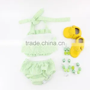 Fashionable Macaron Color Baby Swimsuit for 2017 Summer Wholesale thumbnail-3