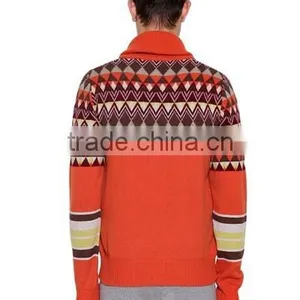 Wholesale Lastest Design Jacquard Pullover Jumpers Man Sweater thumbnail-2