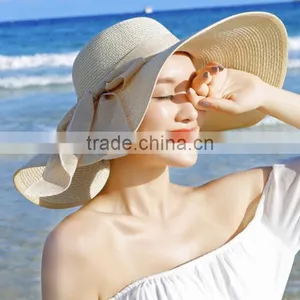 Zm40597b Fashion Women Foldable Straw Hat Packable Travel Sun Hat thumbnail-1