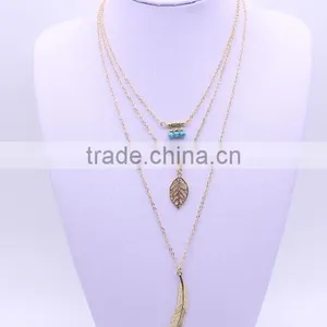 Zm35137a Woman Jewelry Necklace 2017 Fashion Layer Chain Statement Necklace thumbnail-2