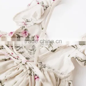 Baby Girls Clothes Summer Floral Print Backless Party Dresses For Children Frock Design For Baby Girl thumbnail-5