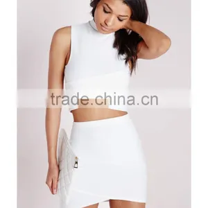 2015 New Style Sleeveless High Neck Ladies Crop Top thumbnail-4