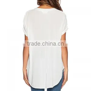 Short Front Long Back Women Sexy Tops and Blouses thumbnail-2