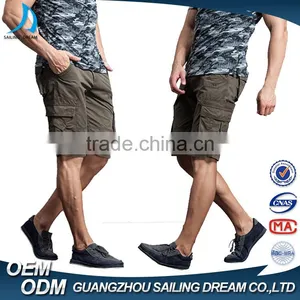 Apparel Factory Fashion Design Army Green Micro Cheap Chino Six Pockets Sports Short Pants thumbnail-1