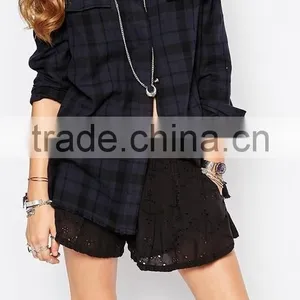 2015 KAIYA Elegant Design Blouses Ladies Western Wear Oversized Shirt Dress Long Sleeve Party Holiday Wearing thumbnail-1