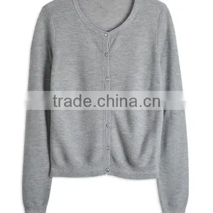 Small Button Front Open Knitting Women's Cardigan Sweaters for Wholesale thumbnail-6