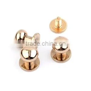 8*9*10mm Big Metal Brass Screw Rivets Knob Leather Craft Stud Rivets Watchband Belt Round Silver/black/gold ZD-014 thumbnail-4
