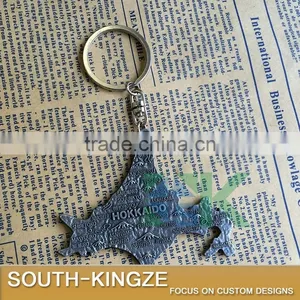Japan Hokkaido Map Metal Alloy Keychain thumbnail-4