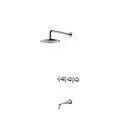 Rain Shower Wall Mounted Bath Taps Seperated Concealed Faucet for Household thumbnail-1
