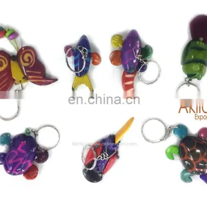 Animal Keychains of Tagua in Assorted Colors thumbnail-1