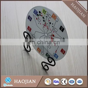 China Home Decor Wholesale Sublimation Blanks Glass Alarm Clock Wall Clock thumbnail-3