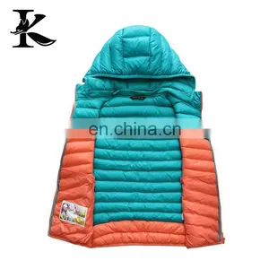 Lady's Cotton Vest Contrast Color Removed Hoodied Down Vest Jackets thumbnail-6