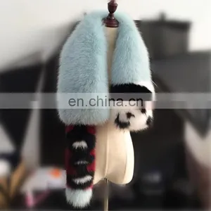 Women's Wrap Stole Scarves Fox Fur Collar Scarf Shawl Collar Korea Scarf thumbnail-1