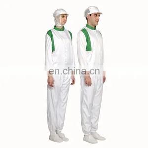 White Unisex 100%Polyester Food Processing Uniform for Food Factory thumbnail-4