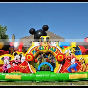 Outdoor Inflatable Interactive Playground Fun City, Giant Inflatable Amusement Park, Inflatable Micky Park Bouncer thumbnail-1
