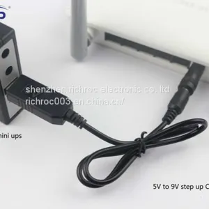 USB dc Boosting Cable 5v to 9v 12v Step up Cable Usb to dc Boost Converter Power Cable thumbnail-3