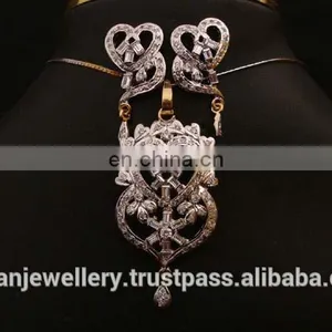 Cubic Zircon Pendant Necklace Exporter, Wedding Pendant Necklace Manufacturer thumbnail-6