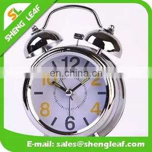 Spot Suply Silver Classical Quartz Clock Metal Bell Ring the Alarm Clock thumbnail-3