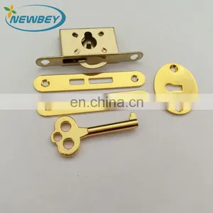 Gold Color Wooden Jewerlry Box Lock Wooden Case Lock In Five Set thumbnail-1