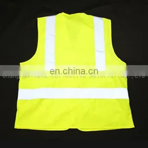 New High Visibility Warning Security Working Surveyor Safety Vest 100% Cotton Protective Safety Vest With Reflective Tape thumbnail-1