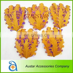 Wholesale Orange/Purple Goose Feather Pads for Baby Headband DIY thumbnail-1