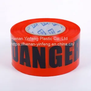 High Quality Plastic Caution Tape Red Barricade Tape PE Warning Tape thumbnail-1