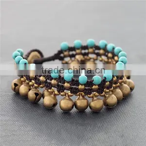 Purple Crystal Bell Bead Bracelet XE09-0214 thumbnail-3