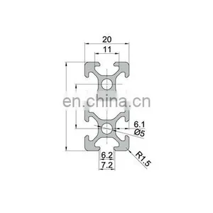 SHENGXIN 6063 Silver Black Anodizing t Slot Aluminium Extrusion 2040 v Slot for Linear Rail 3D Printer Frame thumbnail-2