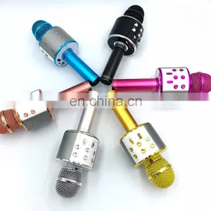 Portable Handheld KTV Microphone WS858 BT Wireless Microphone BT Speaker MIC Karaoke Singing Home Party WS 858 Microphone thumbnail-3