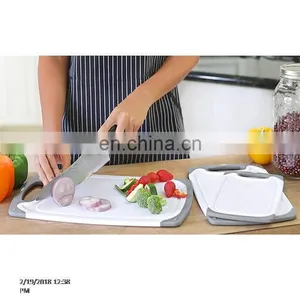 Best Quality Plastic Cutting Board Set 3-Piece All-Purpose Non-Slip Plastic Cutting Board Set Dishwasher Safe Chopping Bords thumbnail-4