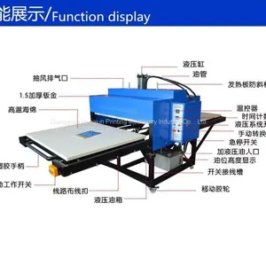 Hydraulic Printing Machine Hengjun Hydraulic Sublimator 100 * 80cm Flat Ironing Machine Hydraulic Double Station Ironing thumbnail-5
