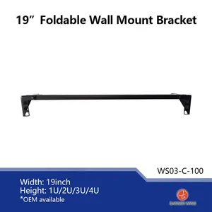 Factory OEM Manufacture WS03-C 1U 19inch Foldable Wall Mount Network Bracket / Vertical Rack / Horizontal Rack / Table Rack 1U for Network Equipment thumbnail-3