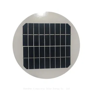 Customized Circle Shape 5.8w 18v Small Solar Panels Diameter 240mm Glass Solar Panel Widely Use thumbnail-1