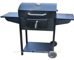 Portable Double-Side Plate BBQ Grill Trolley Easy Cleaning Powder Coated Steel Material Outdoor Garden Camping Smoking Grilling thumbnail-1