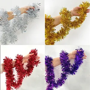 Eco-Friendly Durable Tinsel Garlands - Glitter Decor for Christmas & Home Party Layouts thumbnail-5