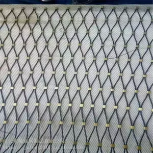 Stainless Steel Woven Open Ferrule Wire Rope Mesh Net for Zoo Bird Parrot Aviary Safety Fencing thumbnail-5