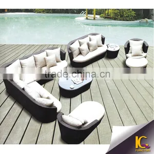 Hot Sale Rattan Sofa Outdoor Wicker Balcony Rattan Sofa Sectional Sofa Set thumbnail-3