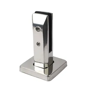 Wholesale Price Glass Clamp for Balustrade SS316 Square Shape Matte Black Friction Fit Heavy Duty thumbnail-3