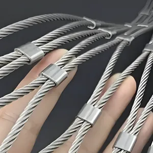 304 Stainless Steel Cable Net, Factory Direct, 2mm Wire, 40x40mm Mesh, Free Sample Available thumbnail-3