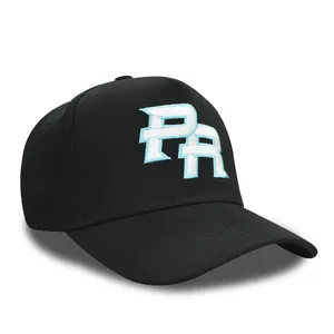 Custom Embroidered Logo Unisex Frame A-frame 5 Panel Curved Brim Bill Snapback Waterproof Dobby Dot 2-Tone Baseball Caps thumbnail-5