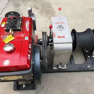 Diesel Engine Powered Winch; Pulling Motored Winch; Cable Pulling Motored Engine Winch thumbnail-1