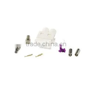 Straight Crimp White Double Twin Plug Fakra Connector for RG174 RG316 thumbnail-2