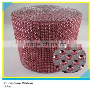 24 Rows 10 Yards Crystal Plastic Rhinestone Trimming By Roll Loose thumbnail-3