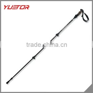 3 Sections Retractable External Quick Lock Carbon Fiber Trekking Pole Hiking Stick Supplier's Choice thumbnail-2