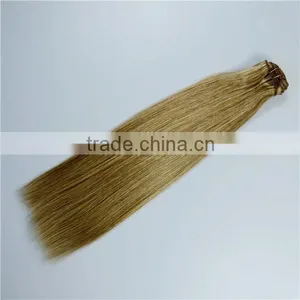 Supply Mongolian Hair Russian Hair Double Weft Clip in Human Hair Extensions 300g thumbnail-3
