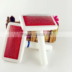 Pet Comb Hairdressing White Balloon Modelling Plastic Handle Gilling Dog Brush thumbnail-2