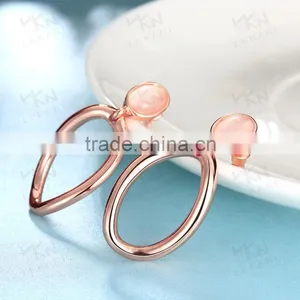 Wholesale Favtory 18K Gold Silver Plated Hoop Ring Earring Women Fashoin Earring thumbnail-4