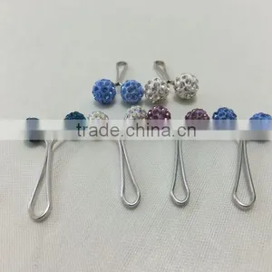 Cheap Price Pearl Steel Flat U Brooch Clip For Muslim Hijab Promotion PDJ0117 thumbnail-6