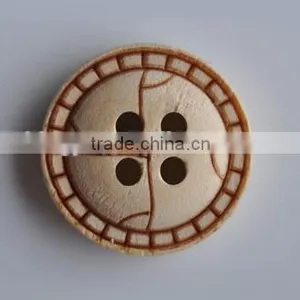 Sedex Audited Factory 2 Pillar Laser Engraved Logo 2 Holes Wooden Button thumbnail-3